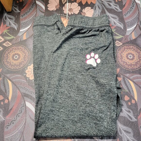 Small Handmade Under Armour Pawprint Heathered Gray Pull On Lounge Pants - Picture 1 of 8